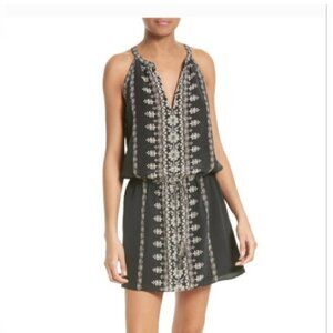 Joie Womans silk Sleeveless dress V neck Bohemian Floral Size Small